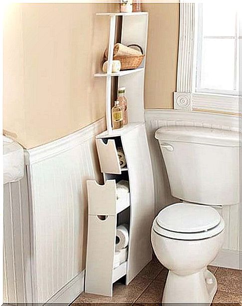 The bathroom is often small and therefore narrow furniture is good