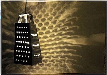 Homemade lampshades of grater