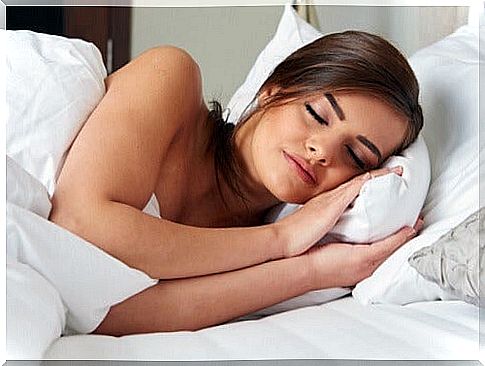 Woman sleeping - smooth and healthy skin