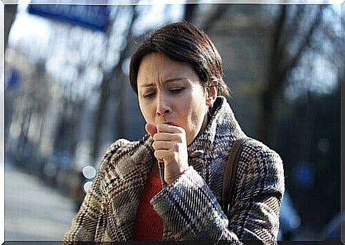 Woman coughing