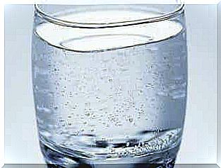 A glass of water