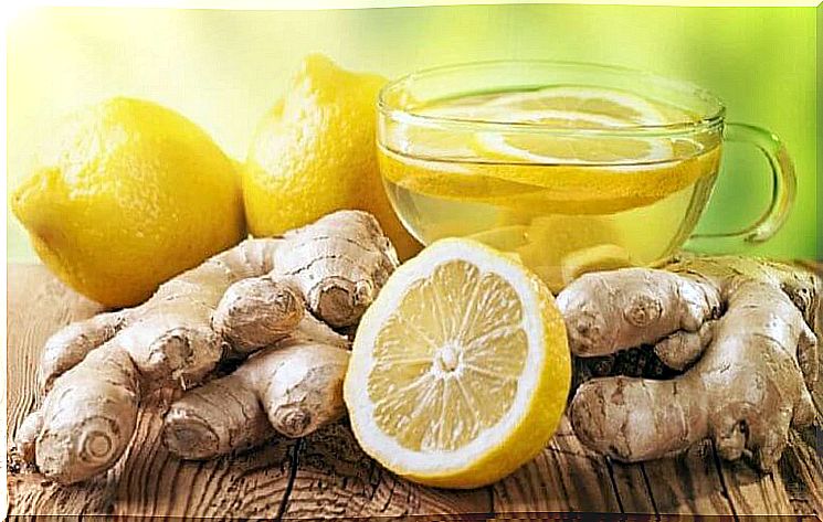 Ginger with lemon