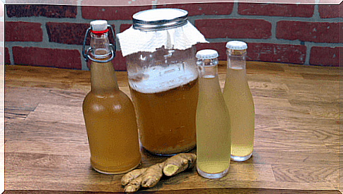 Bottled ginger water