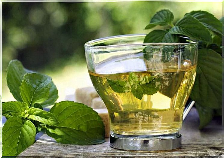 A glass of tea and mint