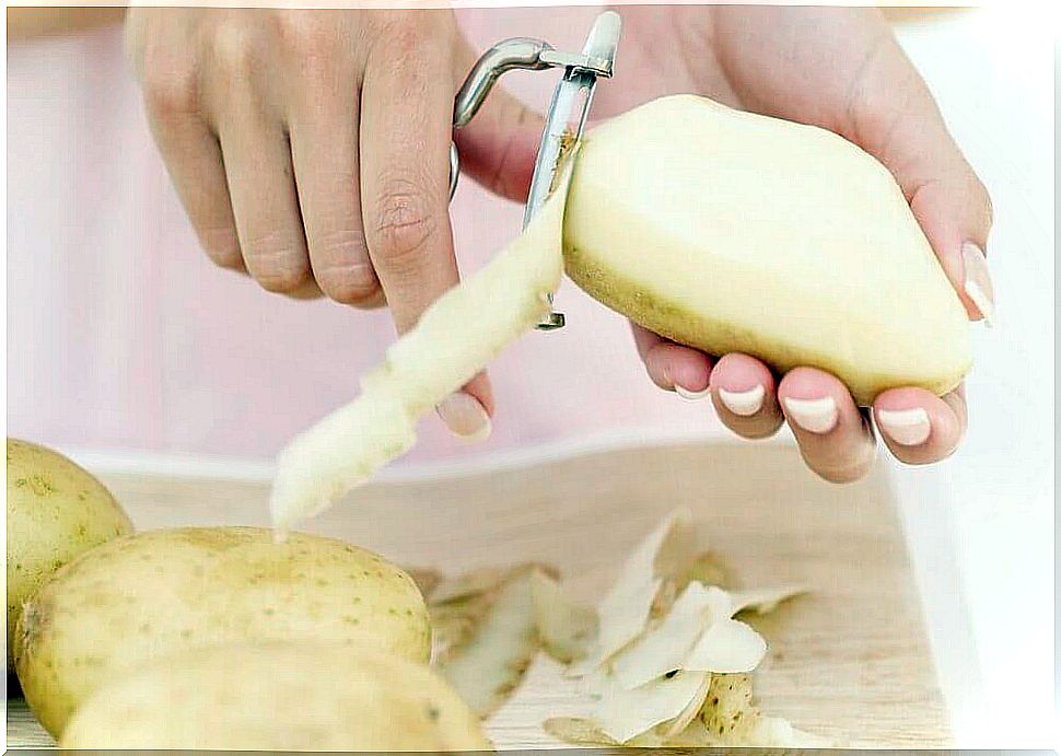 Potatoes that are peeled