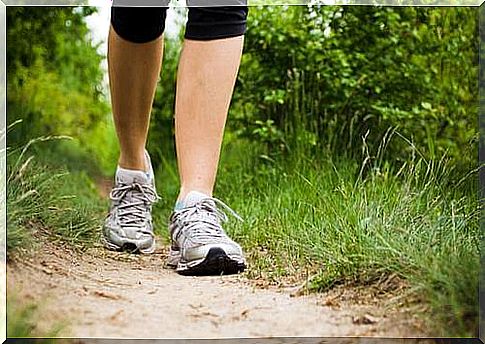 Woman going for a walk