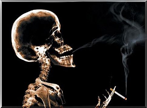 The skeleton that smokes