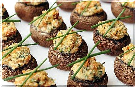 Stuffed mushrooms.