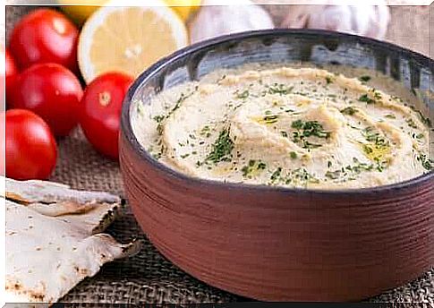 Hummus is a traditional Middle Eastern dish