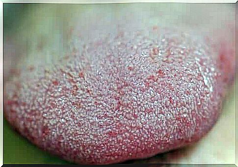 Close up of tongue