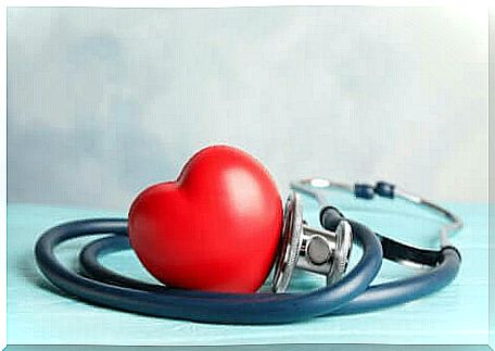 Heart with stethoscope